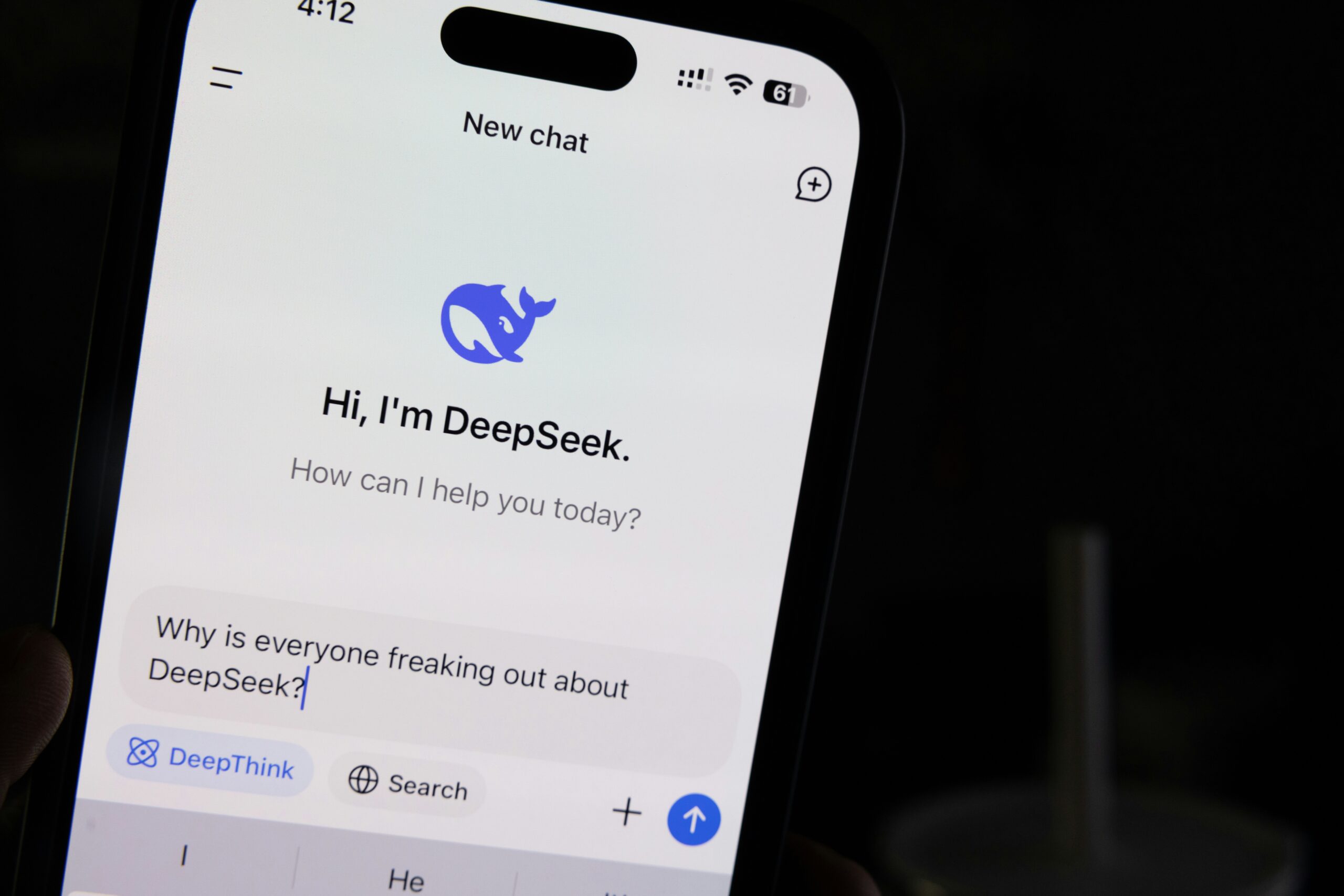 deepseek chatbot in a mobile